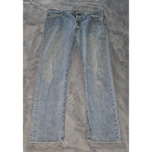 Levis 501 Button Fly Jeans Men's 36x32 Straight‎ Leg Light Wash